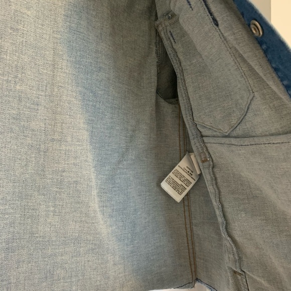 SOLD MOTHER Denim Straight A Fray Jean Jacket in Chill - Picture 6 of 8